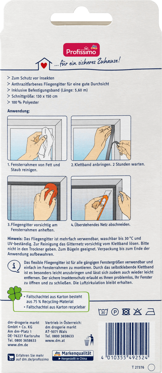 Fliegengitter anthrazit, 1 St