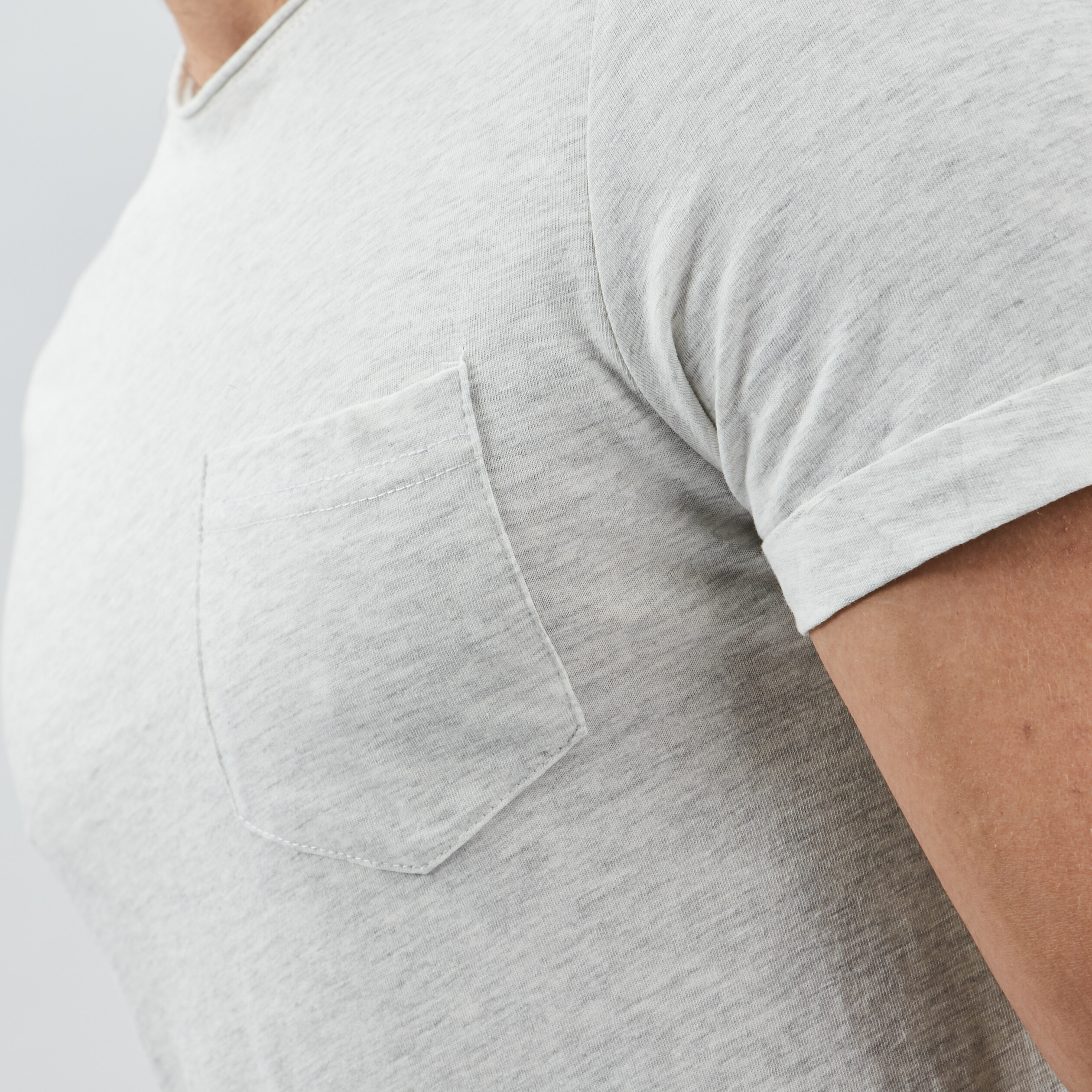 T-shirt manches courtes poche plaquée ecru homme | La Halle