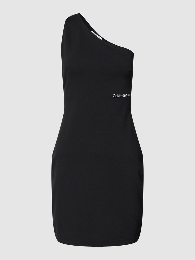 Minikleid mit One-Shoulder-Träger Modell 'MILANO' in schwarz