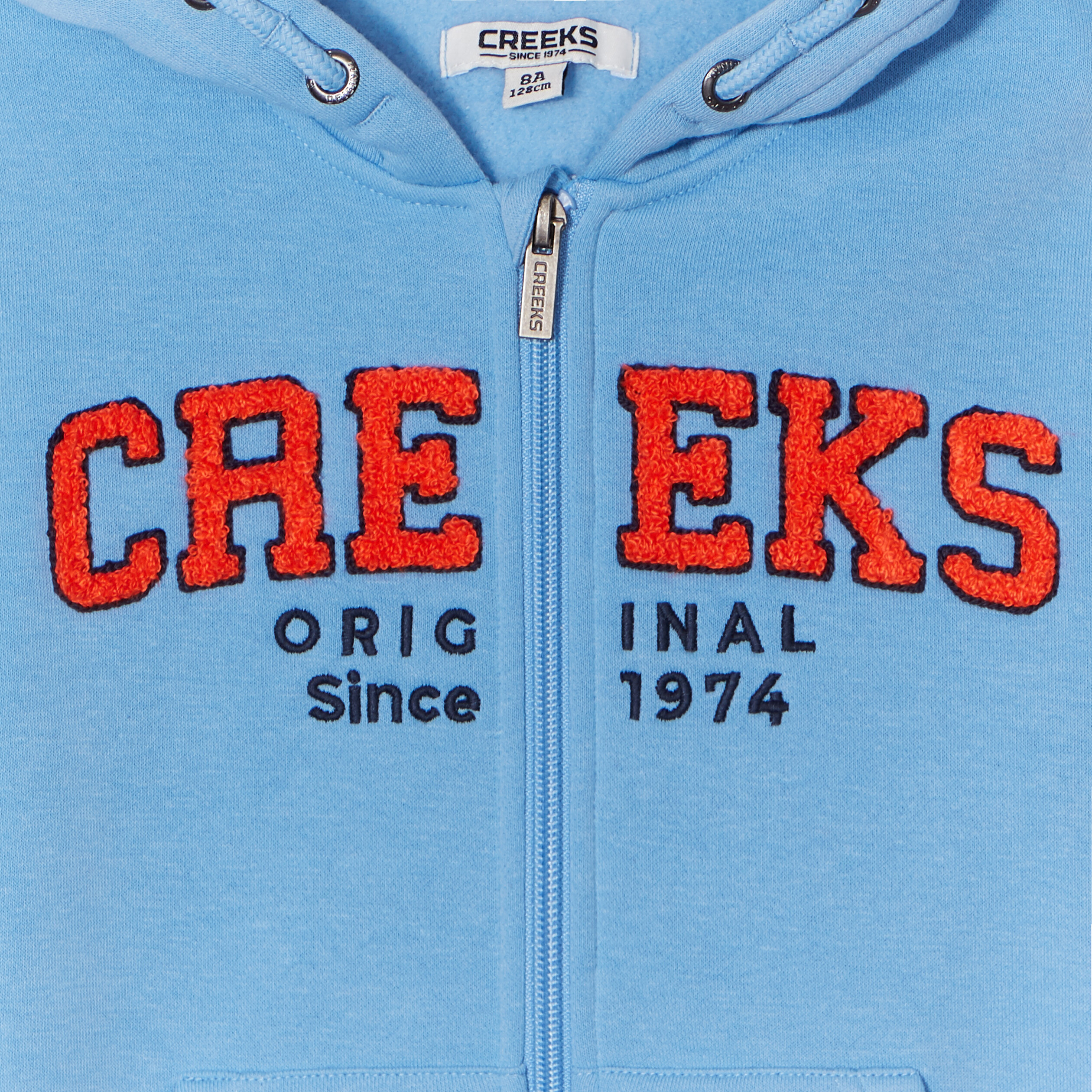 Sweat zippé à capuche Creeks bleu garçon | La Halle