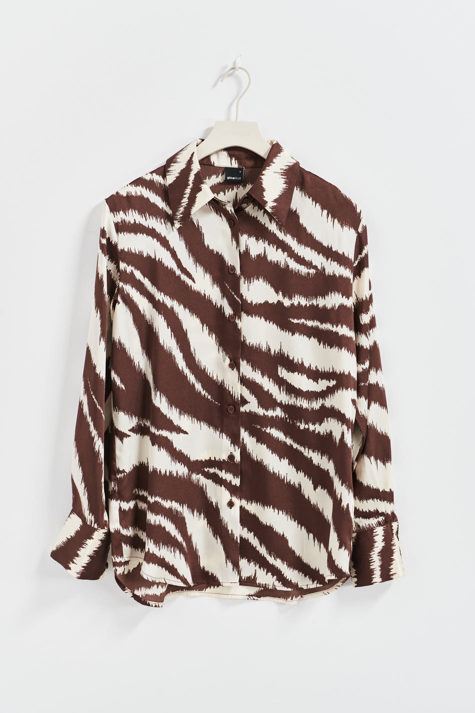 Oversized satin shirt