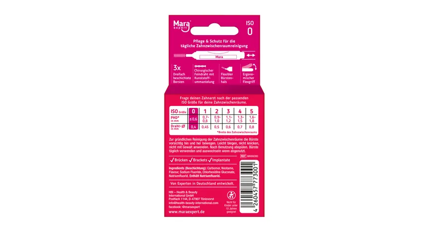 MARA EXPERT Premium Interdentalbürsten ISO 0