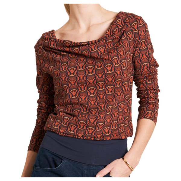 Tranquillo - Women's Shirt mit Wasserfallausschnitt - Longsleeve