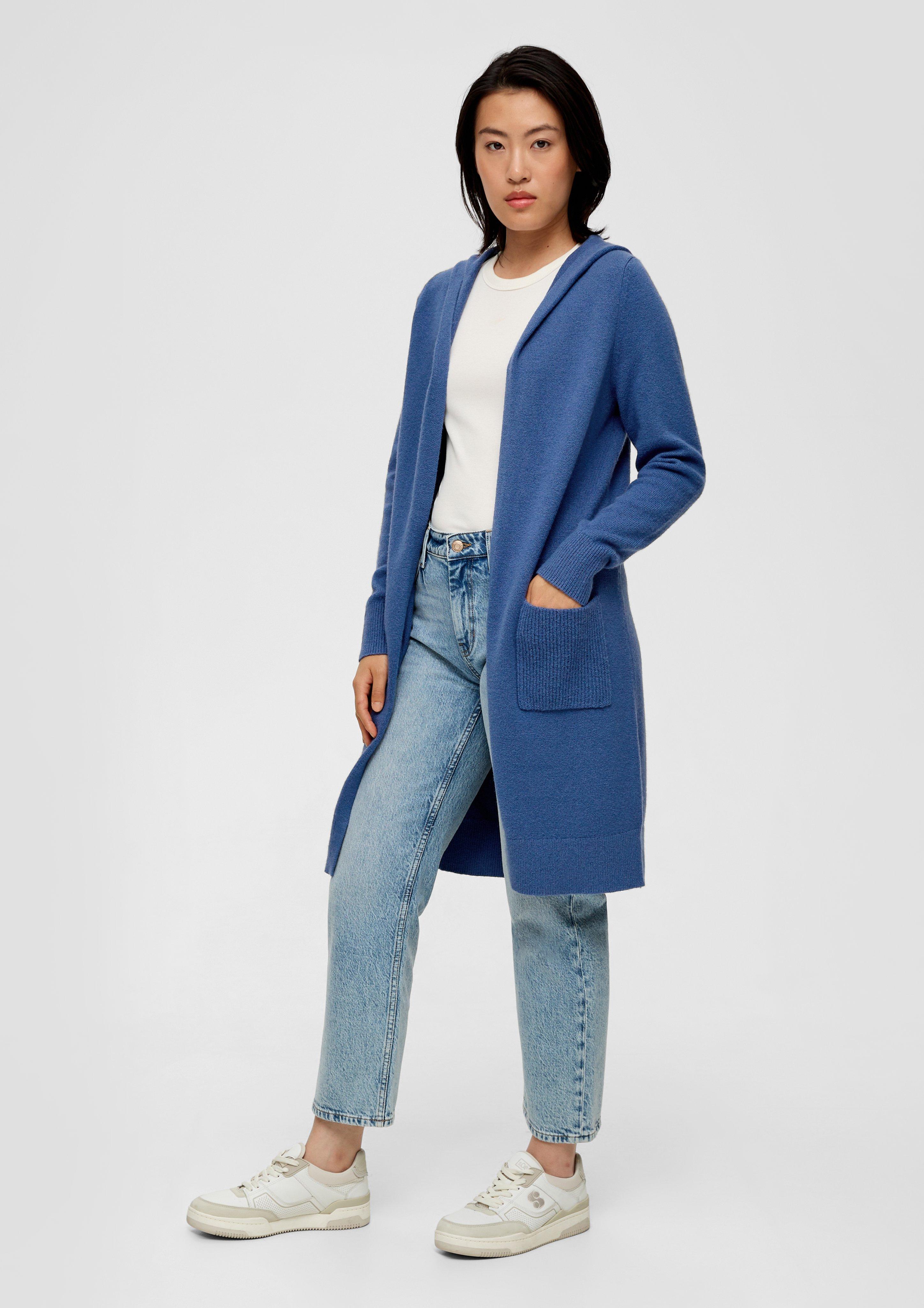 Offener Long-Cardigan mit Kapuze  2134357-5722