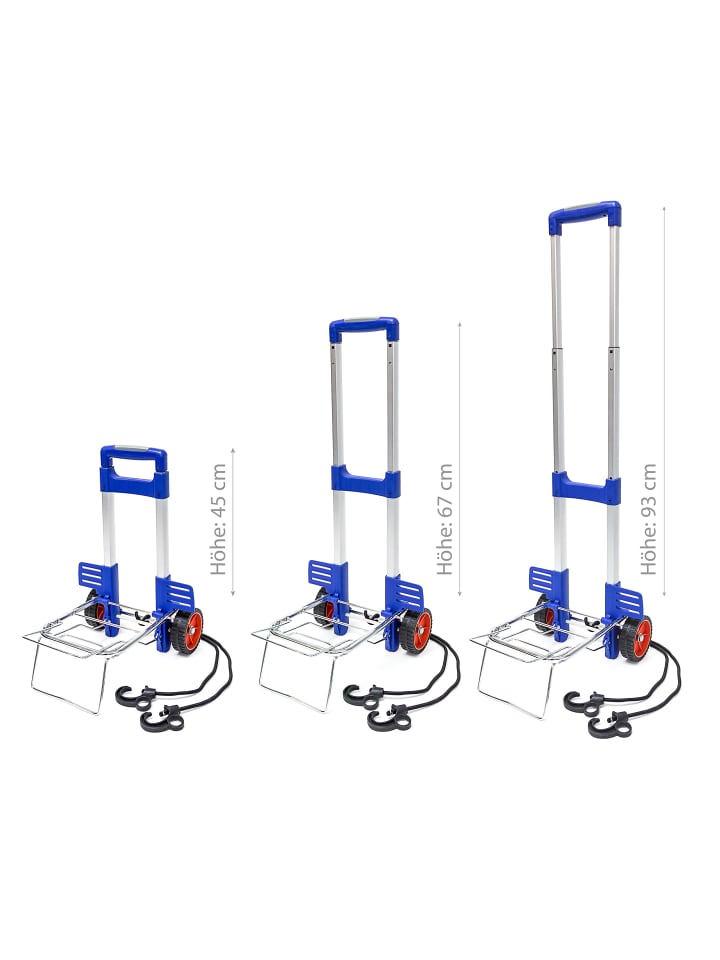 relaxdays Transport Trolley in Blau - (B)30 x (H)93 x (T)36 cm günstig kaufen onesize