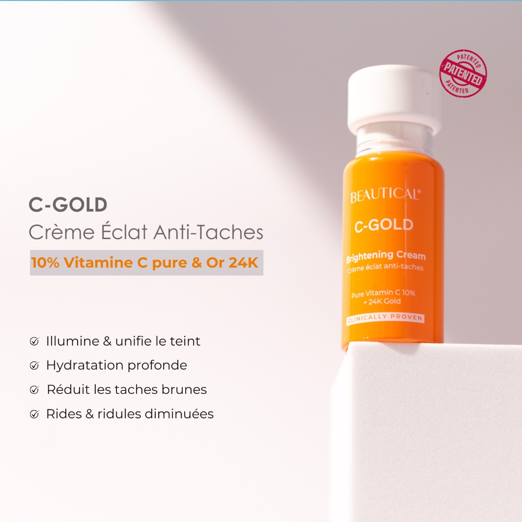 Crema iluminadora antimanchas Beautical C-GOLD