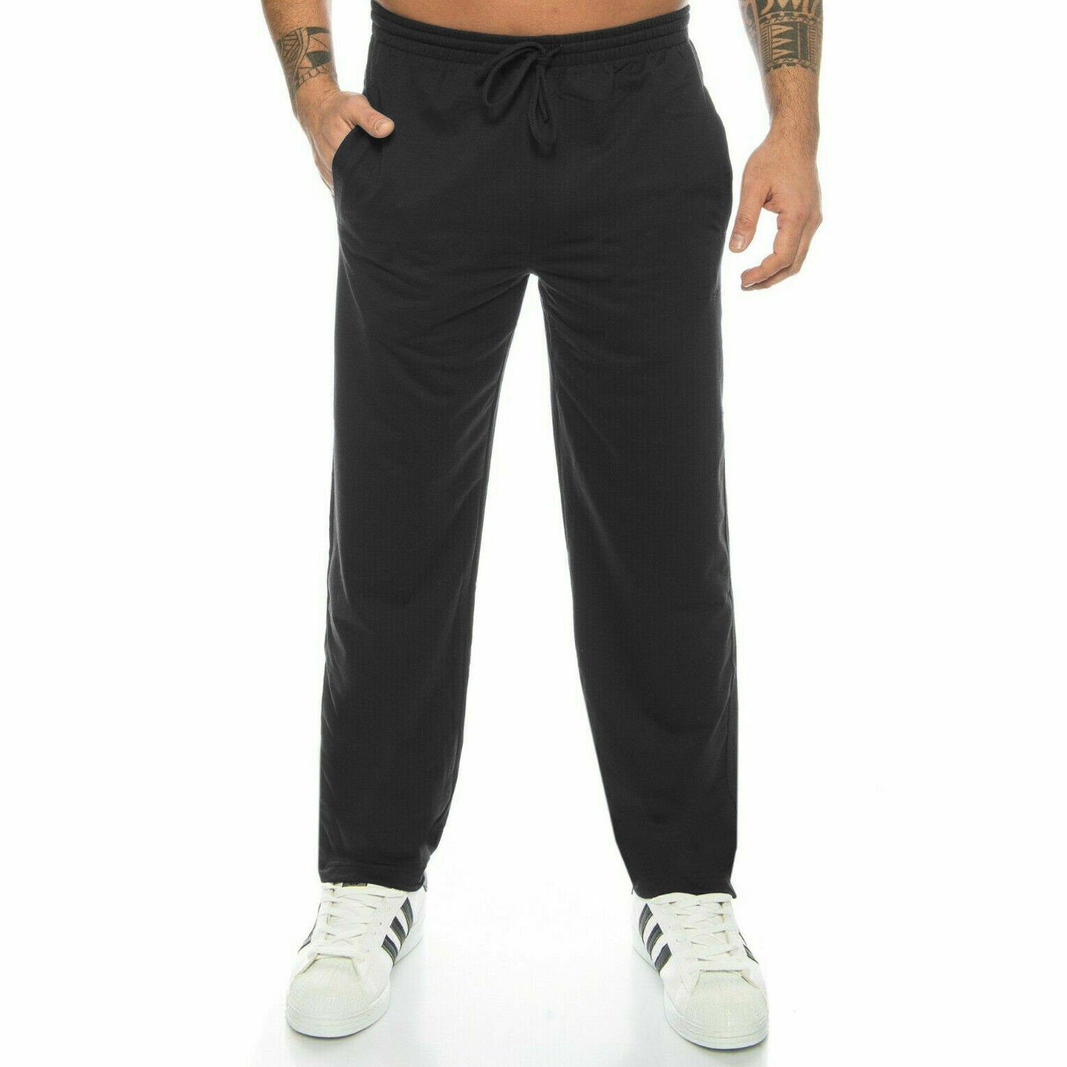 Kendindza Collection Jogginghose Thermo Fleece Sporthose Winter Jogginghose Baumwolle Trainingshose Sport Jogger mit Streifen, leicht gefüttert Warm