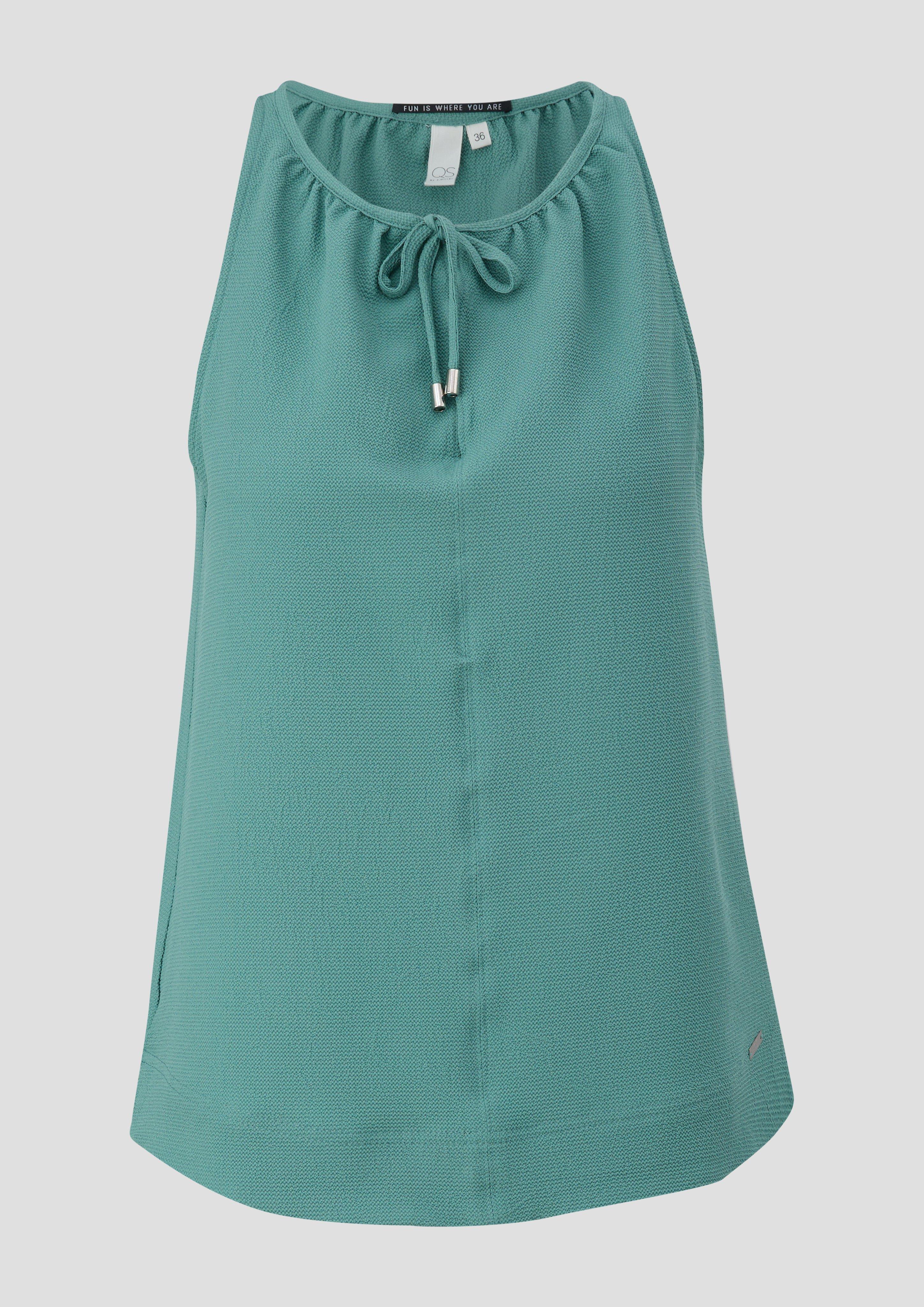Ärmellose Bluse aus Crêpe  2128539-6575
