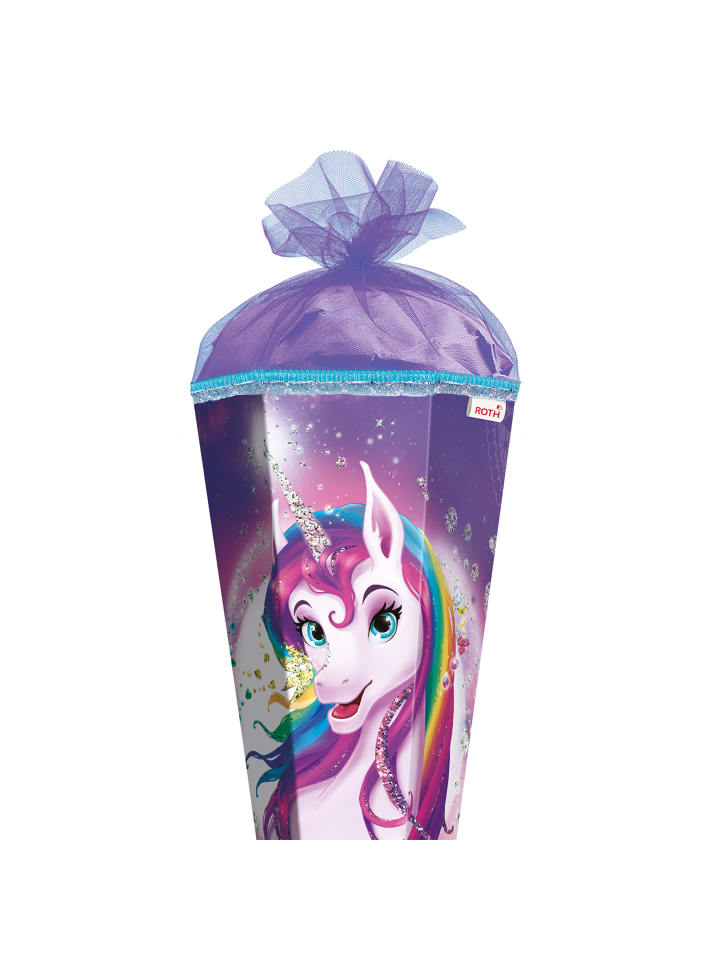 ROTH Schultüte groß Einhornportrait 85 cm, Glitter in Rosa günstig kaufen onesize