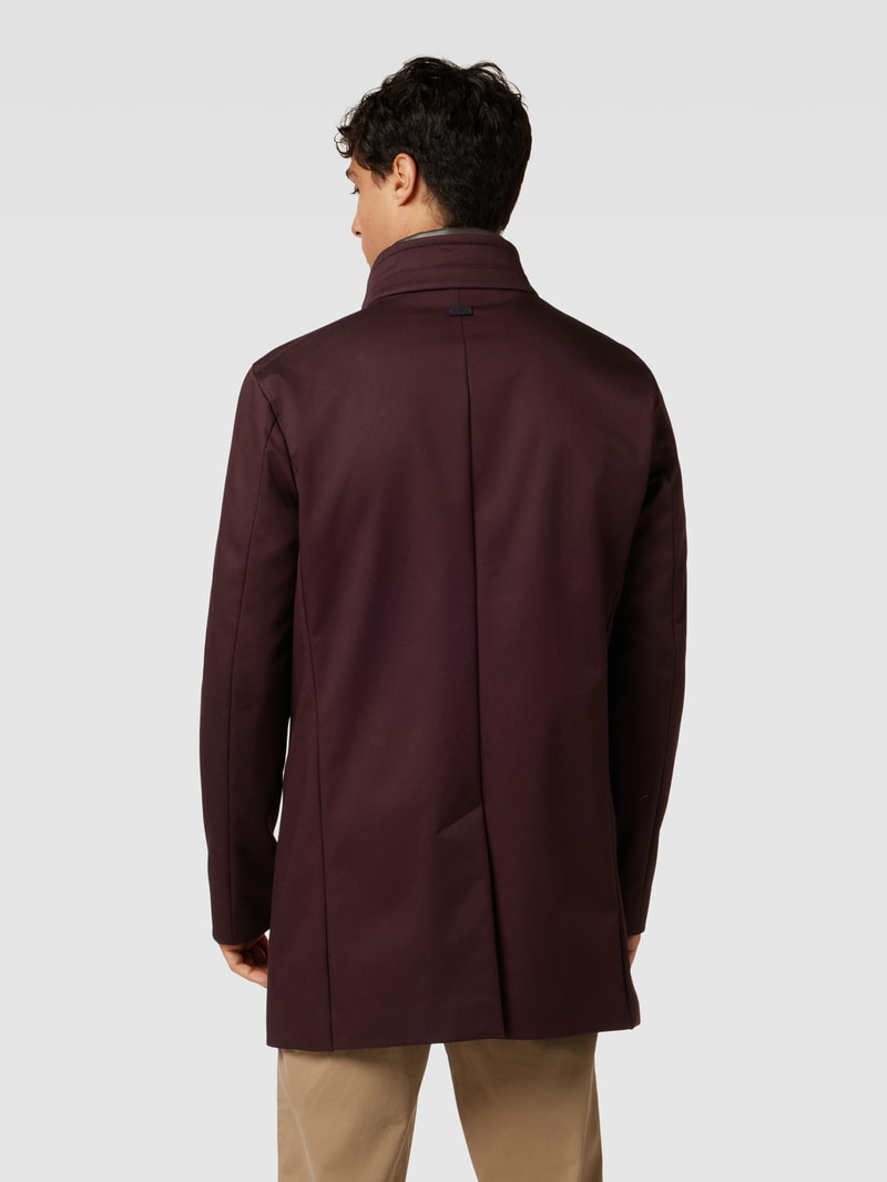 Mantel mit Stehkragen Modell 'Finlay' in bordeaux rot