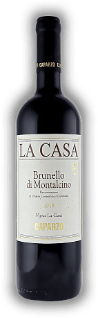 Caparzo, Brunello di Montalcino, La Casa, DOCG, 2018, Toscana  Caparzo, Brunello di Montalcino, La Casa, DOCG, 2018, Toscana  La Casa gehört zu den Top-Einzellagen und war der erste Einzellagen Brunello überhaupt. Jahrgang 2018 - 0,75	 Liter - Vol 14