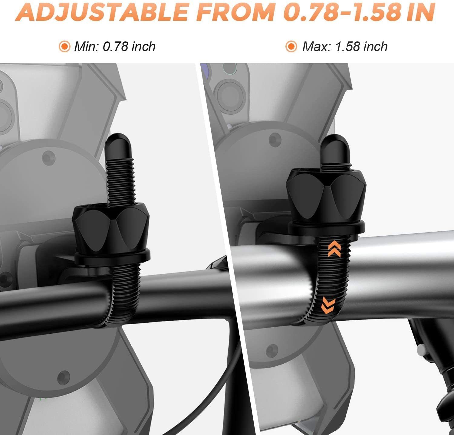JOYROOM l Handyhalterung Fahrrad [ Vollständiger Schutz & Anti-Shake ] 2021 Design Handyhalterung Motorrad Universal 360° Drehbar Handy Fahrradhalterung für iPhone 12/11,Samsung 21/20,Huawei usw Handy-Halterung