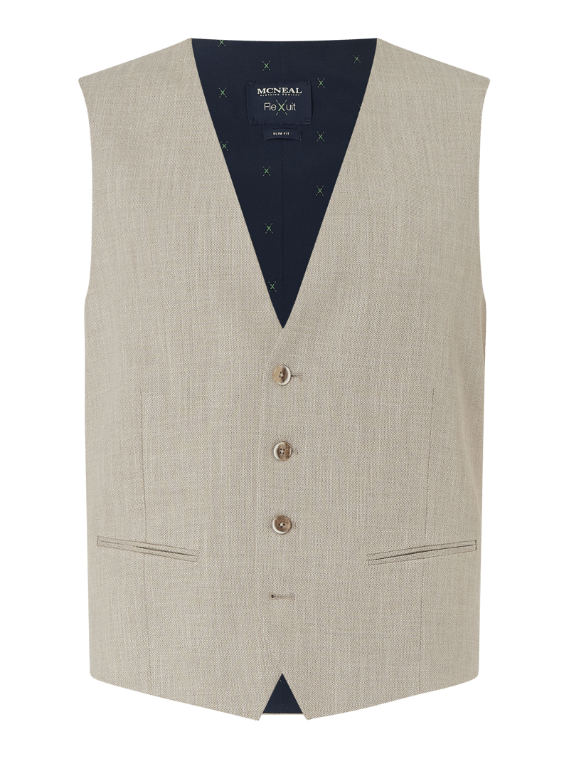 Weste mit Allover-Muster in beige