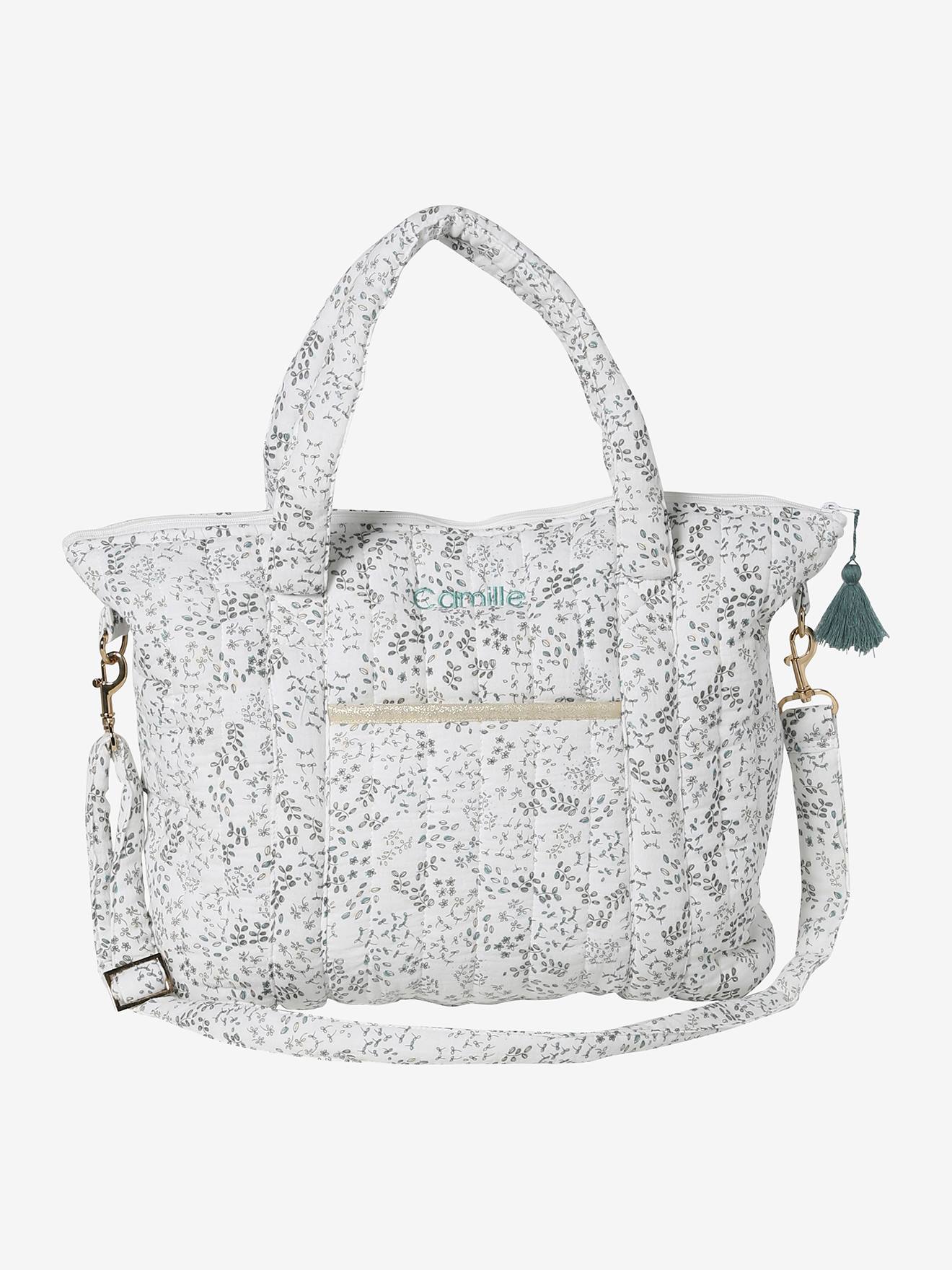 Vertbaudet Wickeltasche PLUME, personalisierbar - rosa/folklore blumen