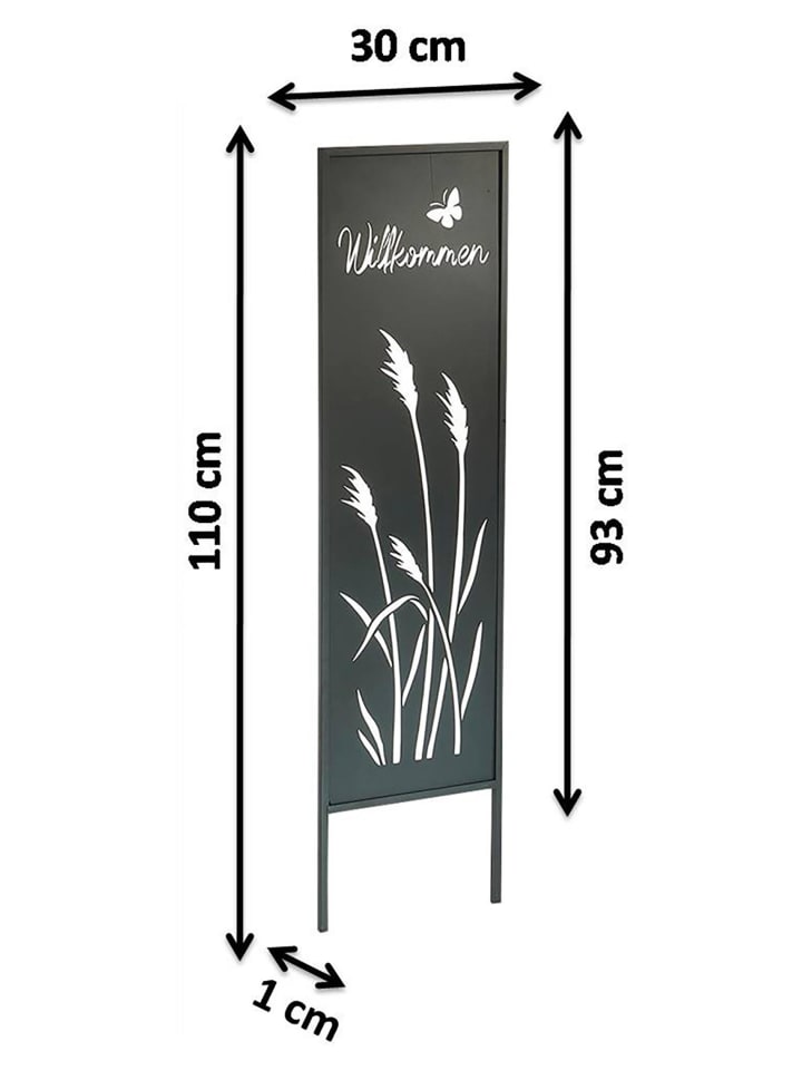 kobolo Gartendekoration GARDENWELC in Grau günstig kaufen onesize