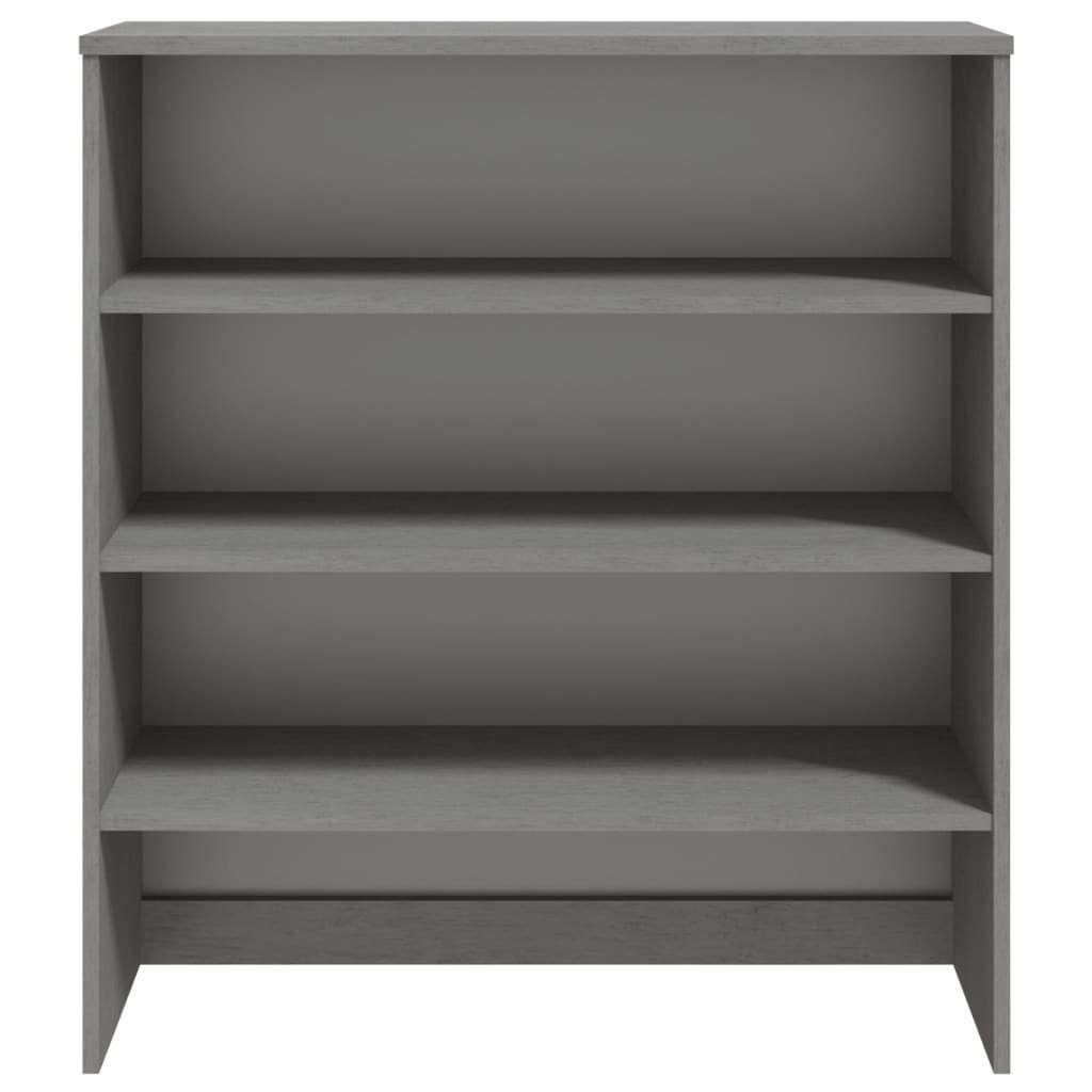 vidaXL Anrichte Highboard-Aufsatz Hellgrau 90x30x100 cm Massivholz Kiefer