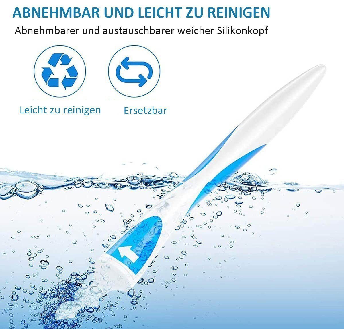 KINSI Ohrenreiniger Rotary Ear Picker, mit 16 Ohrbügeln, Blau