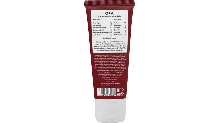 Q+A Feuchtigkeitscreme Hyaluronsäure 75 ml