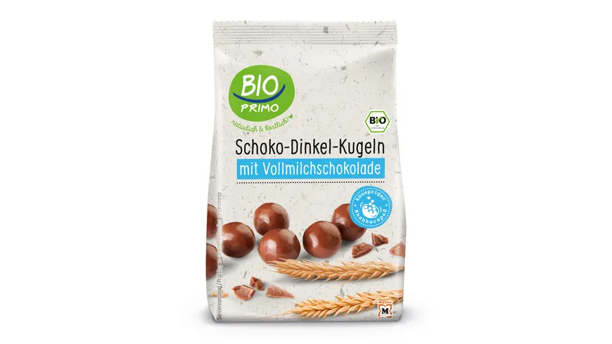 BIO PRIMO Bio Kugeln Vollmilchschokolade & Dinkel 100 g