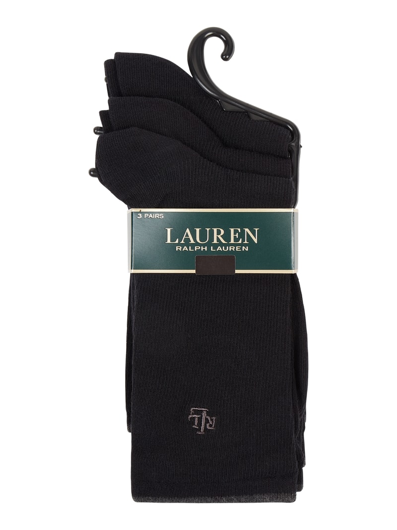 Socken mit Stretch-Anteil im 3er-Pack in schwarz