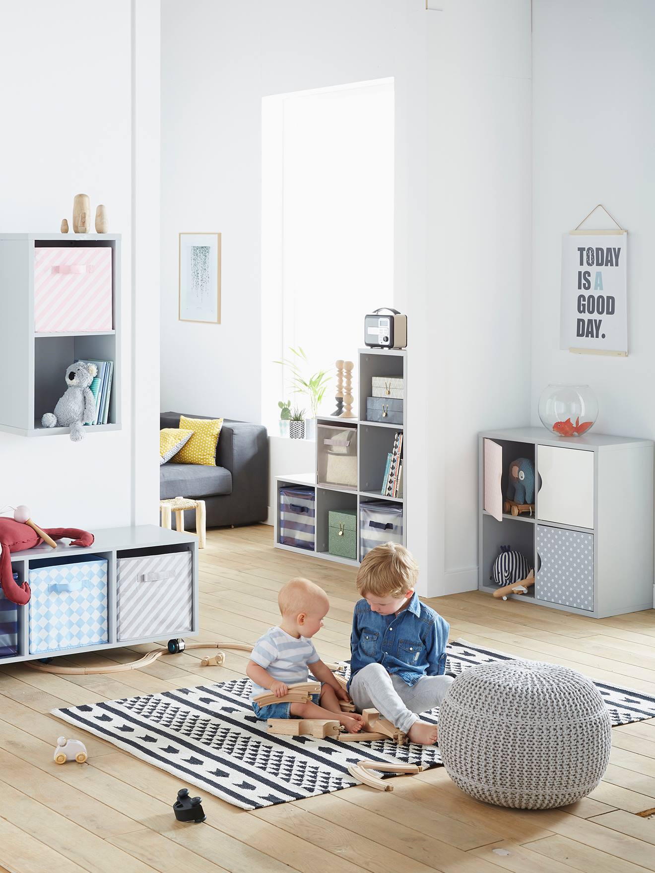 Vertbaudet Kinderzimmer Sideboard mit Rollen - weiß
