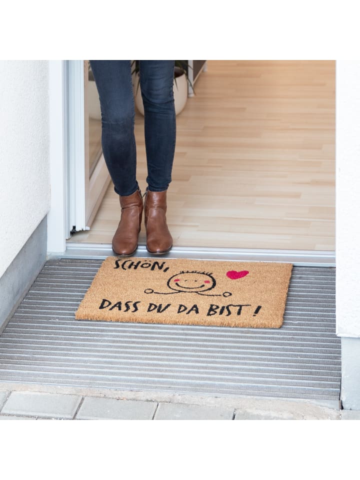 relaxdays Fußmatte Schön, dass du da bist in Natur - 40 x 60 cm günstig kaufen onesize