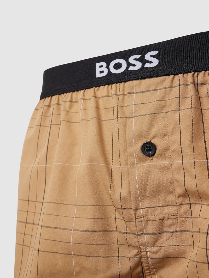 Boxershorts mit Tartan-Karo im 2er-Pack in camel