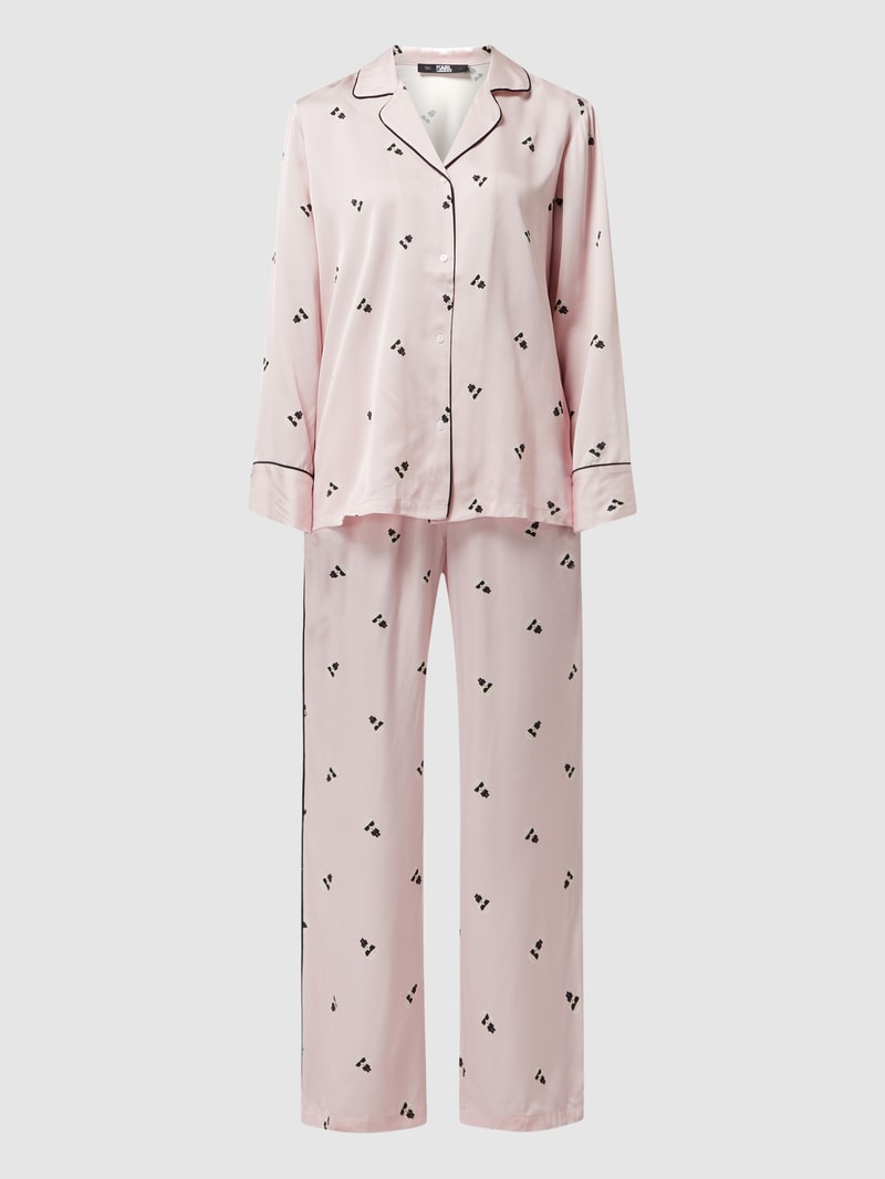 Pyjama aus Viskose in hellrosa