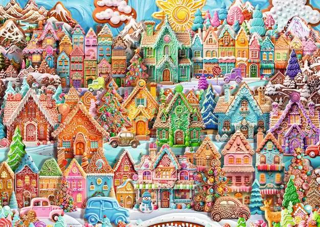 Puzzle 1000 Teile - Christmas Cookie Village