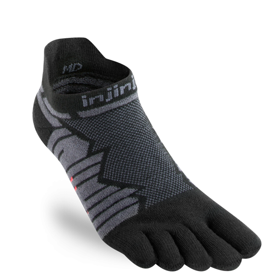 Injinji ~ Zehensocke Ultra Run No Show ~ Onyx