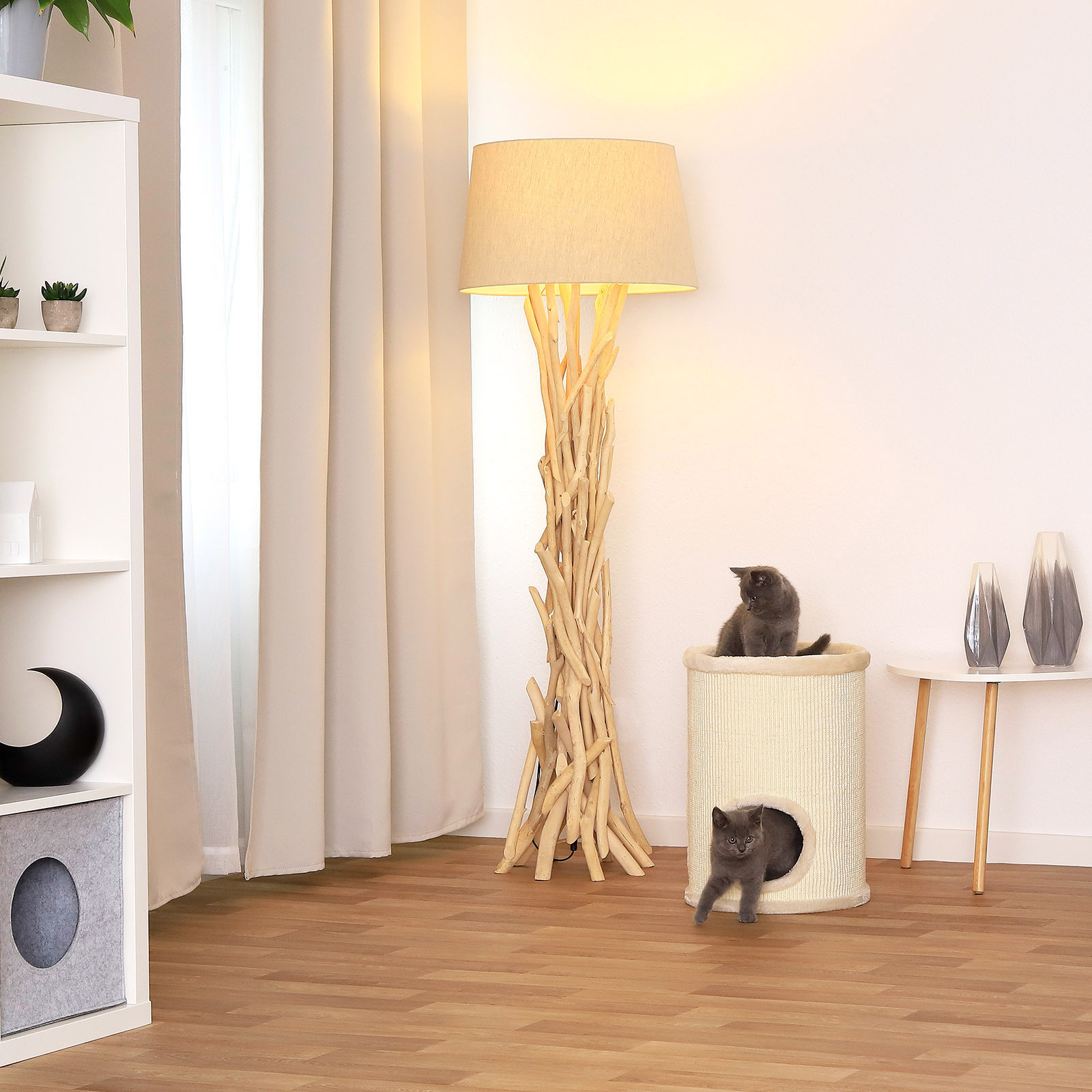 Lionto Kratztonnen Lionto 50cm Kratztonne mit Sisal beige