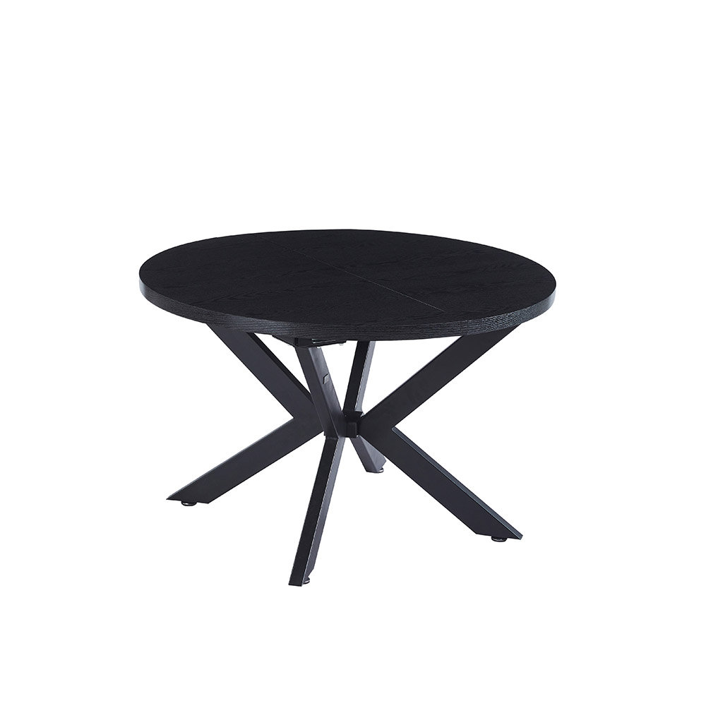Home Deluxe HOME DELUXE Esstisch Rund Ausziehbar AVENTURA inkl. Sternfuß - 120 x 120 cm Dark Oak