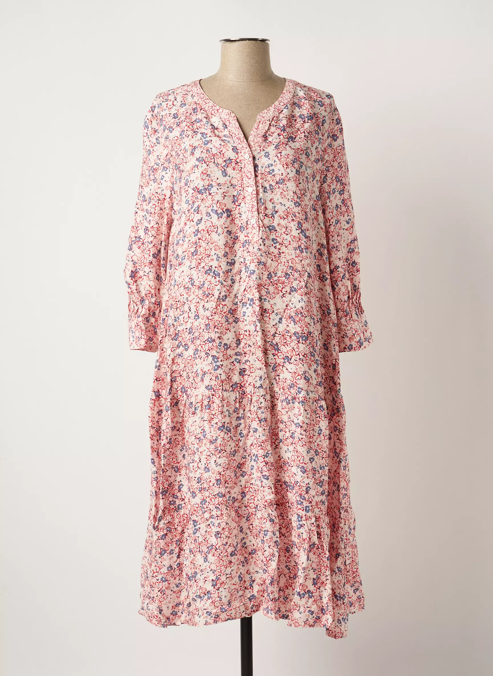 S Oliver Robes Mi Longues Femme couleur rose