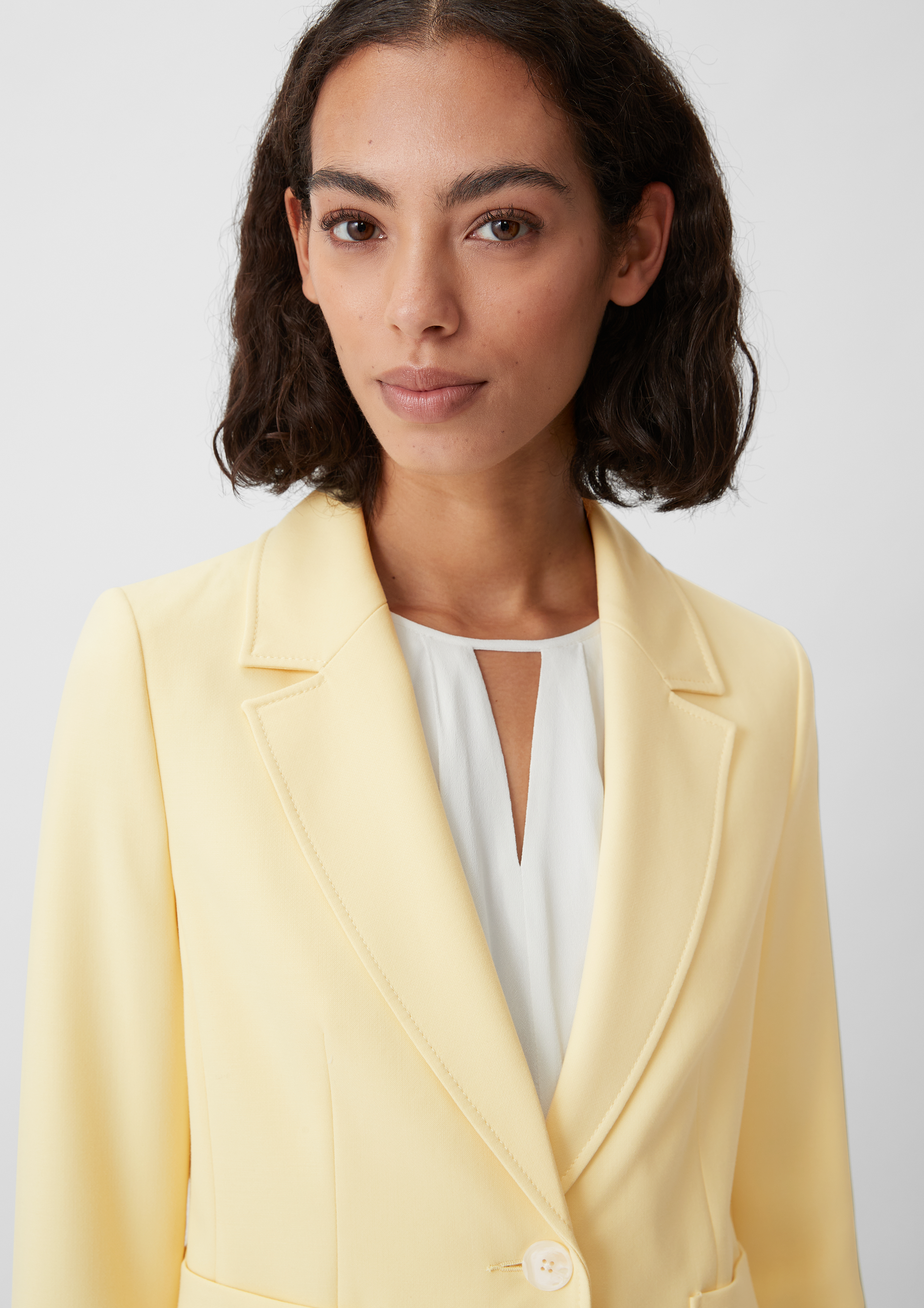 Blazer aus Viskosemix - helles zitrone