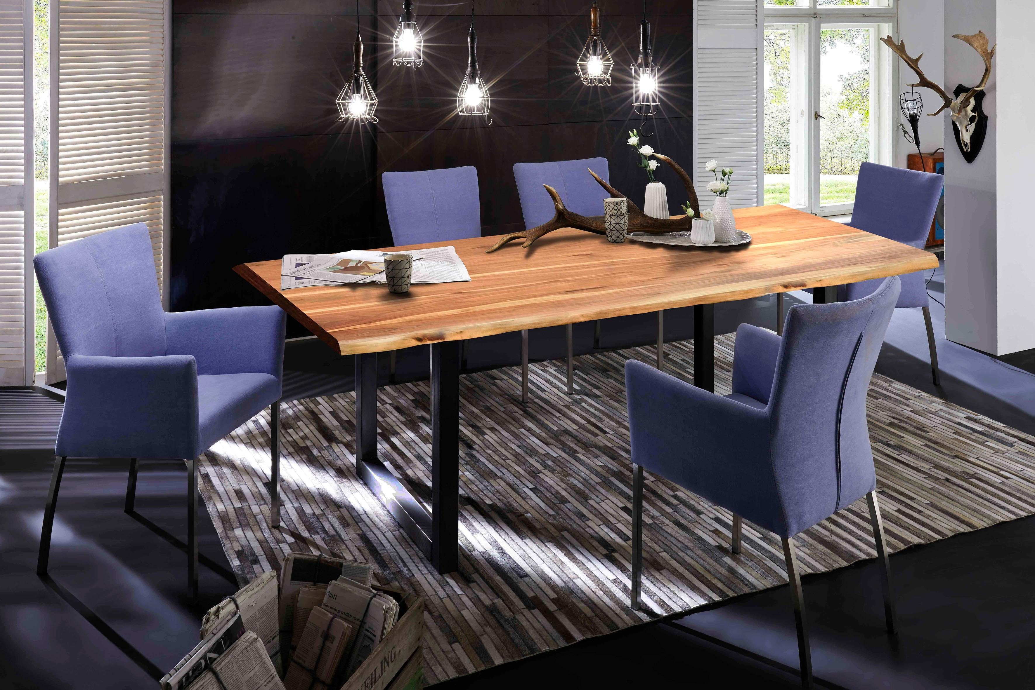 SIT Esstisch Tops&Tables, mit Tischplatte aus Akazie mit Baumkante wie gewachsen