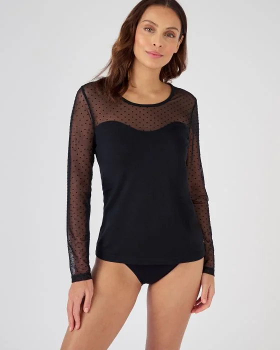 T-shirt tulle plumetis Thermolactyl
