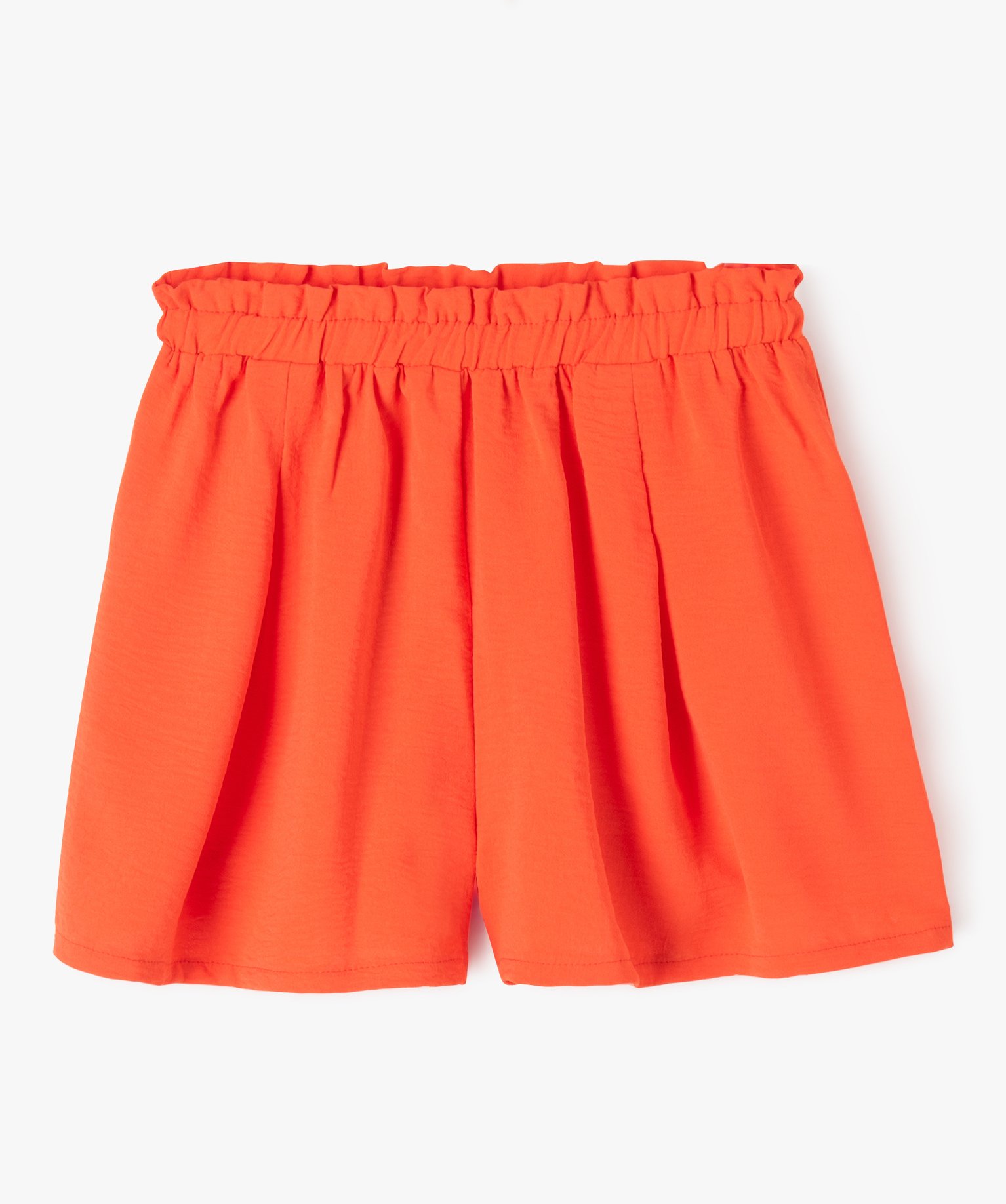 Short ample avec taille élastique fille orange | GEMO