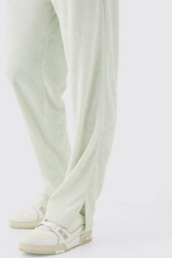 Frottee-Jogginghose mit geteiltem Saum