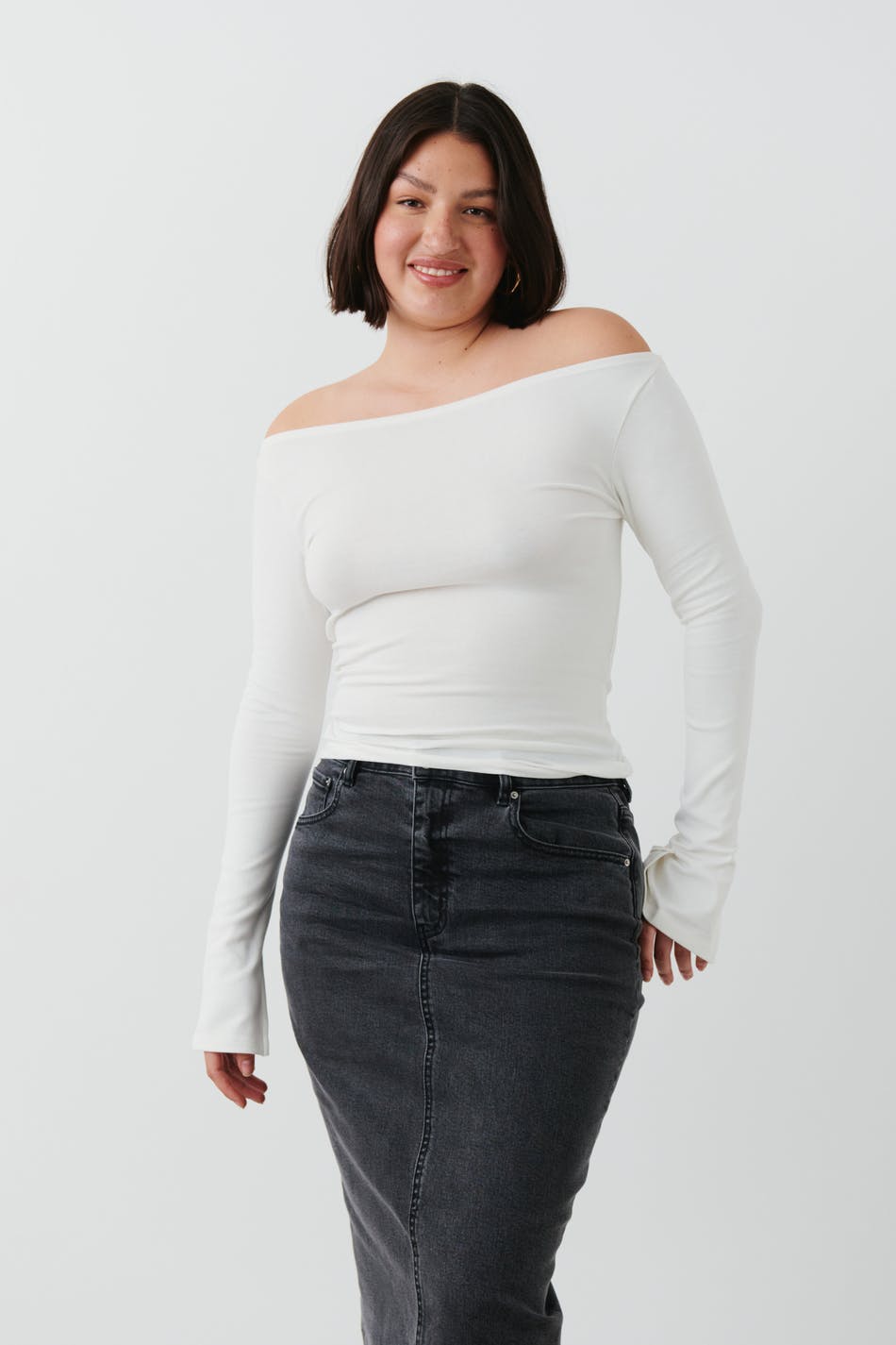 Soft boatneck top