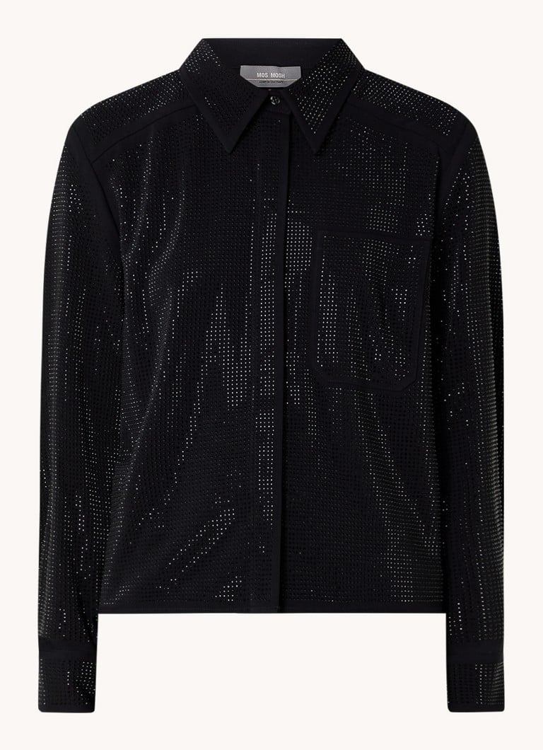 Mos Mosh  MMPennie blouse met strass en borstzak