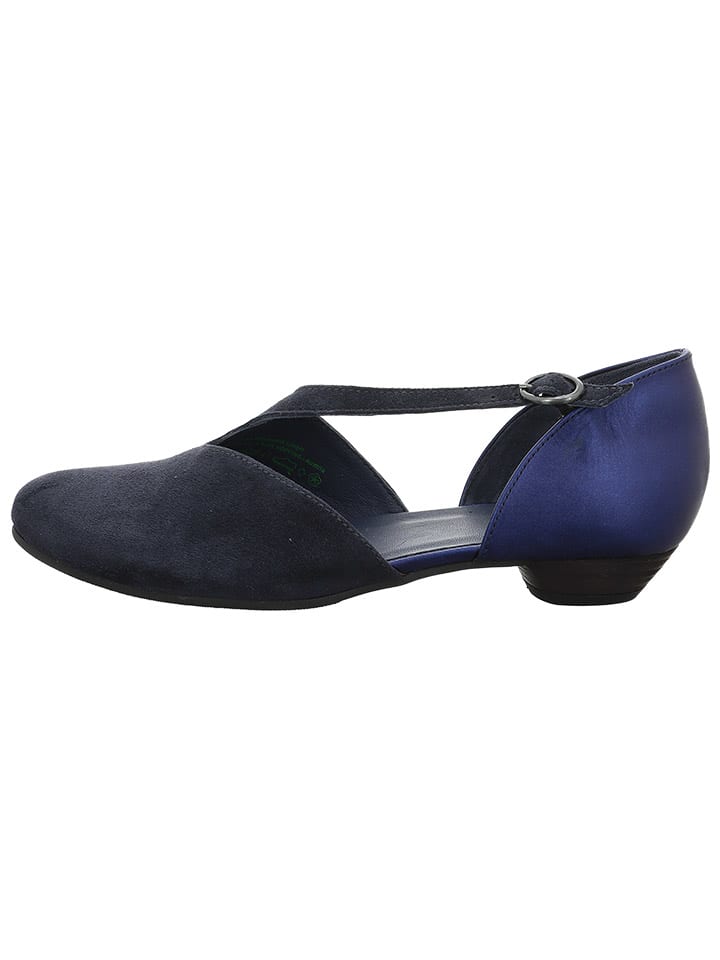 Think! Leder-Ballerinas in Dunkelblau günstig kaufen
