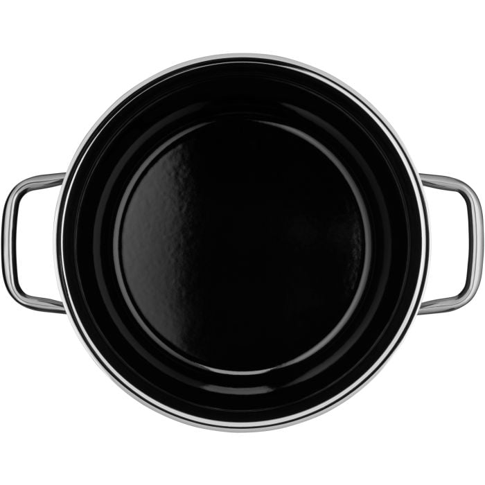 Fusiontec Compact Kochtopf mit Glasdeckel, 22 cm, Black