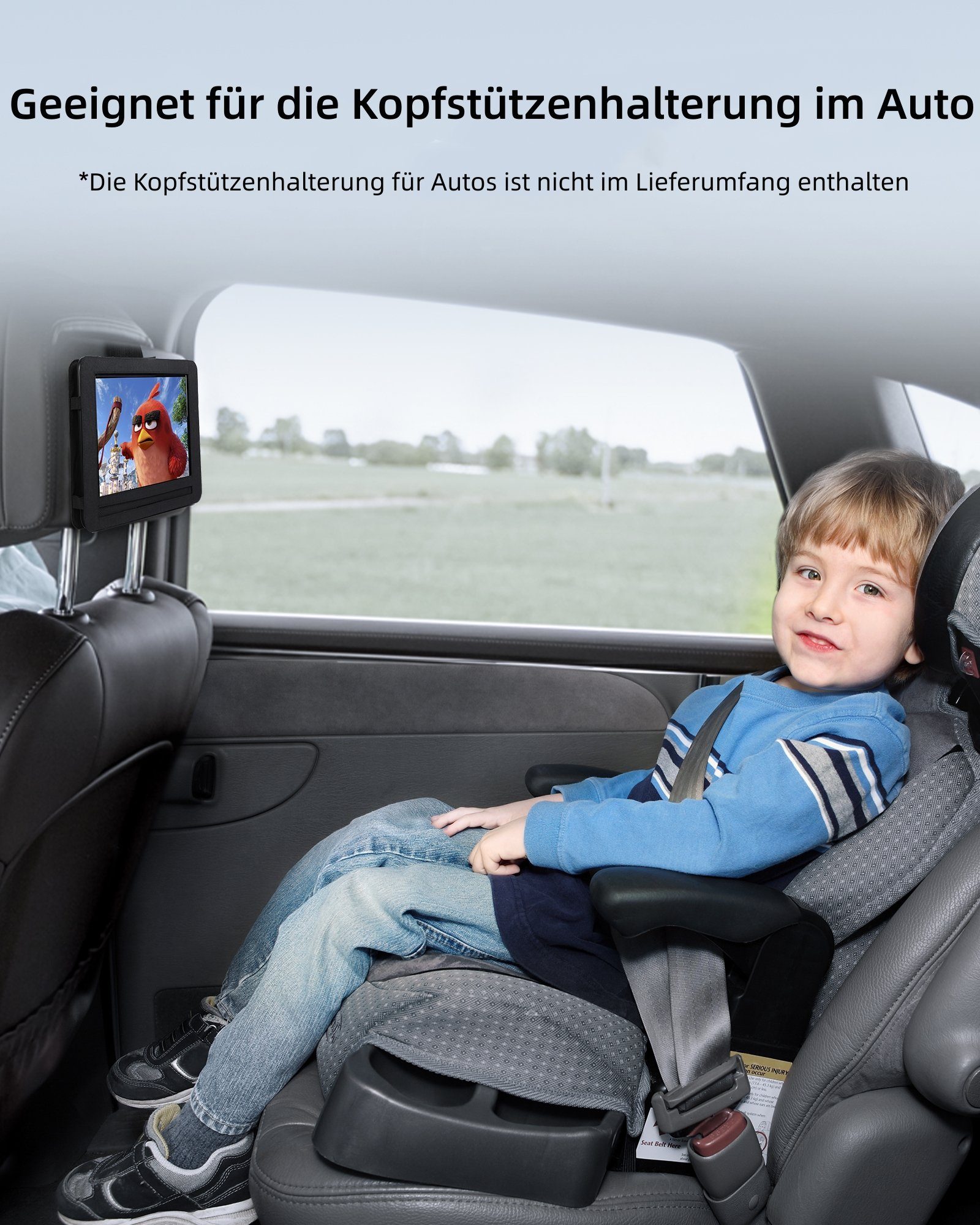 Yoton Portabler DVD-Player (7.5 inch, Haltepunkt-Speicherfunktion, Drehbarer Bildschirm, 4-6 Stunden Standby)