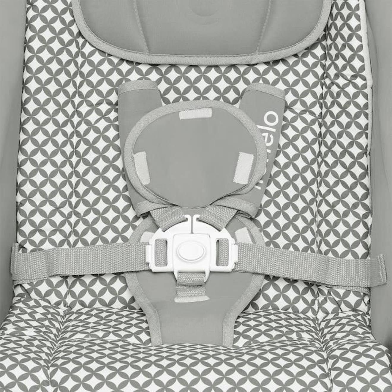 LIONELO Balancelle bébé Henny électrique et musicale avec arche d'activité Gris beige