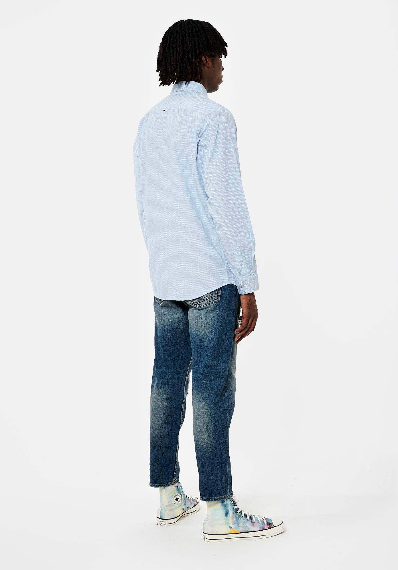 MEYER  Chemise bleu clair Homme en 100% coton