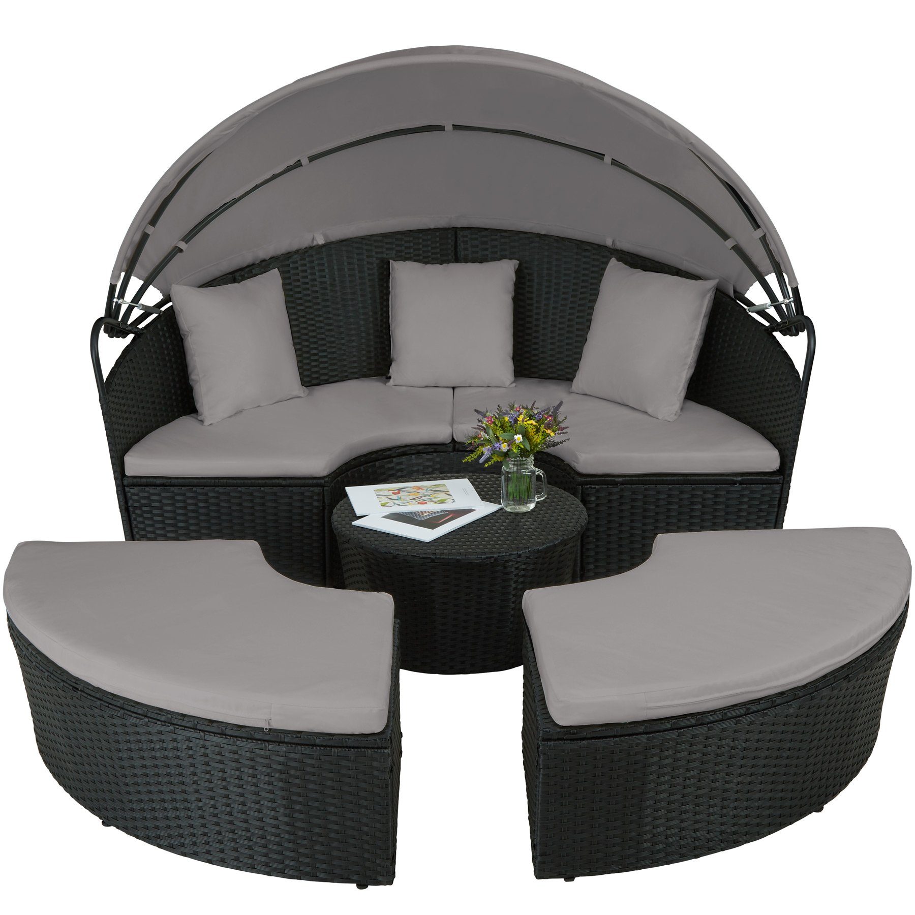 tectake Loungeset Santorin, (Set, 5-tlg)
