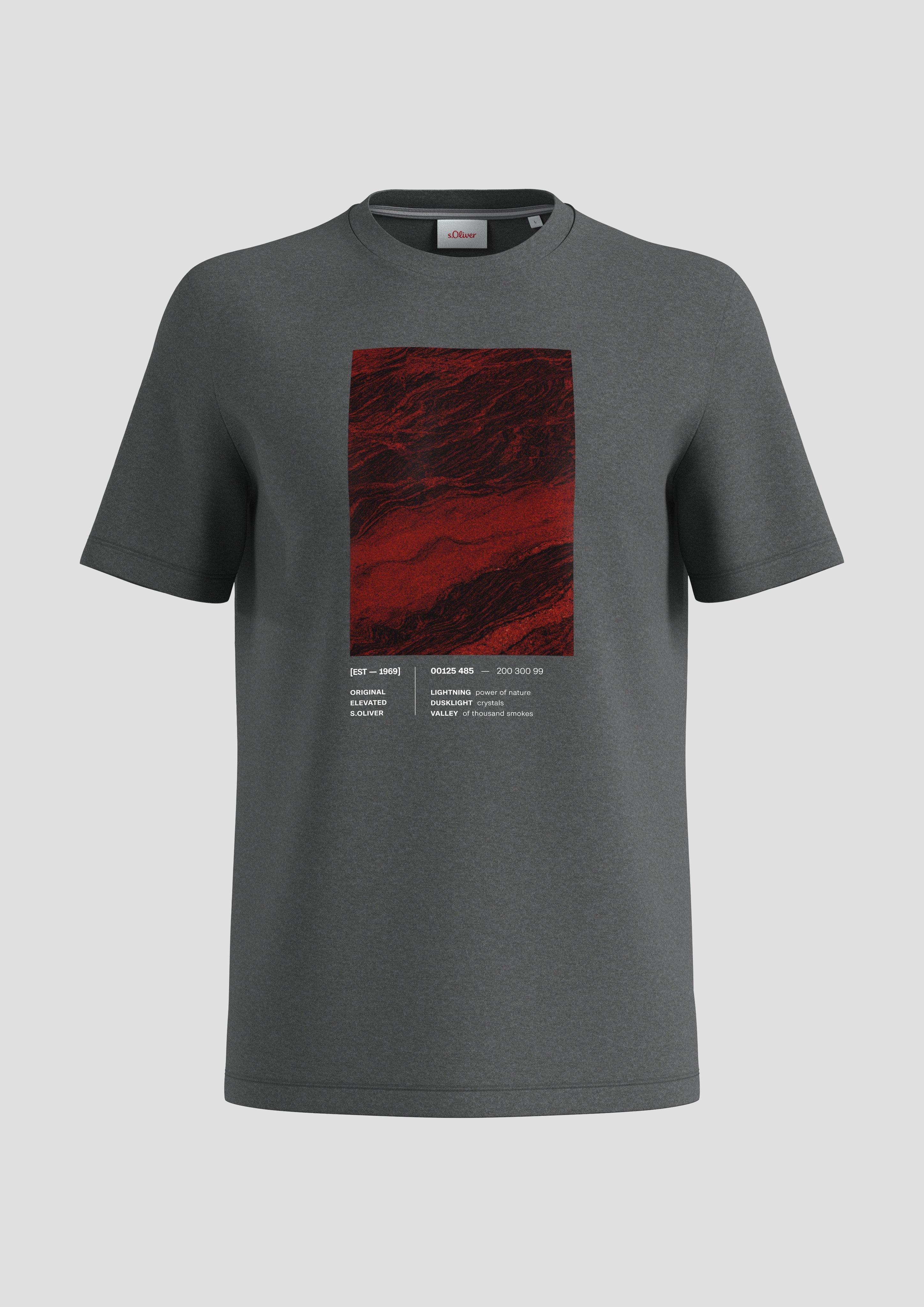 Baumwollshirt mit Frontprint  2138665-98D1