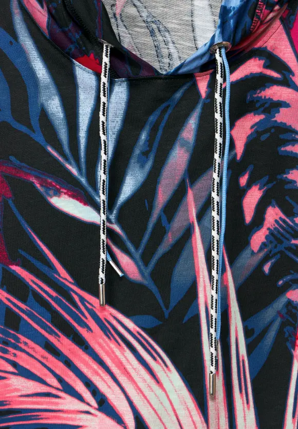 CECIL Blätterprint Hoodie Shirt
