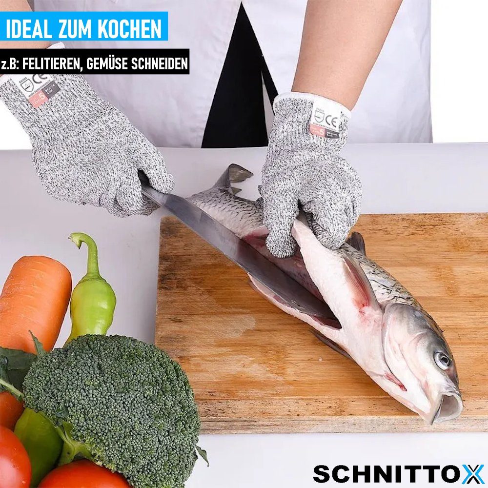 MAVURA Schnittschutzhandschuhe SCHNITTOX Schnittfeste Handschuhe Schnittsichere Schutzhandschuhe - Hoher Komfort & Dehnbares Material - Universalgröße