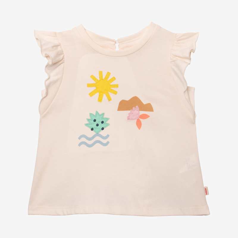T-shirt bébé fille brodé blanc Catimini